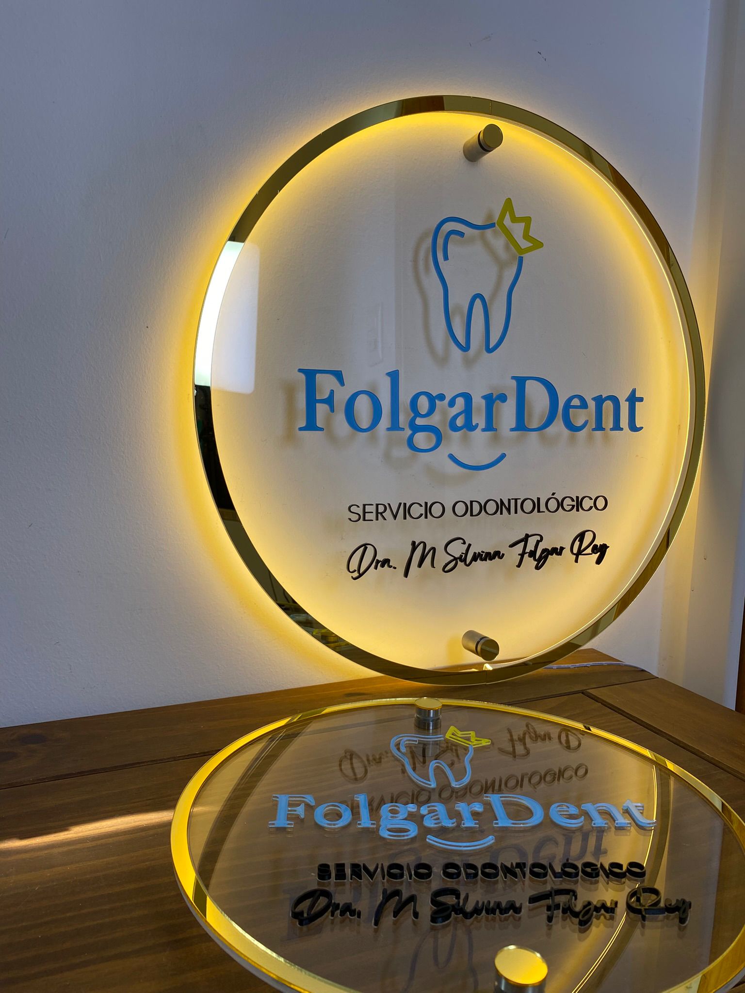 Cartel Personalizado Con Luz Led Modelo Aurelis