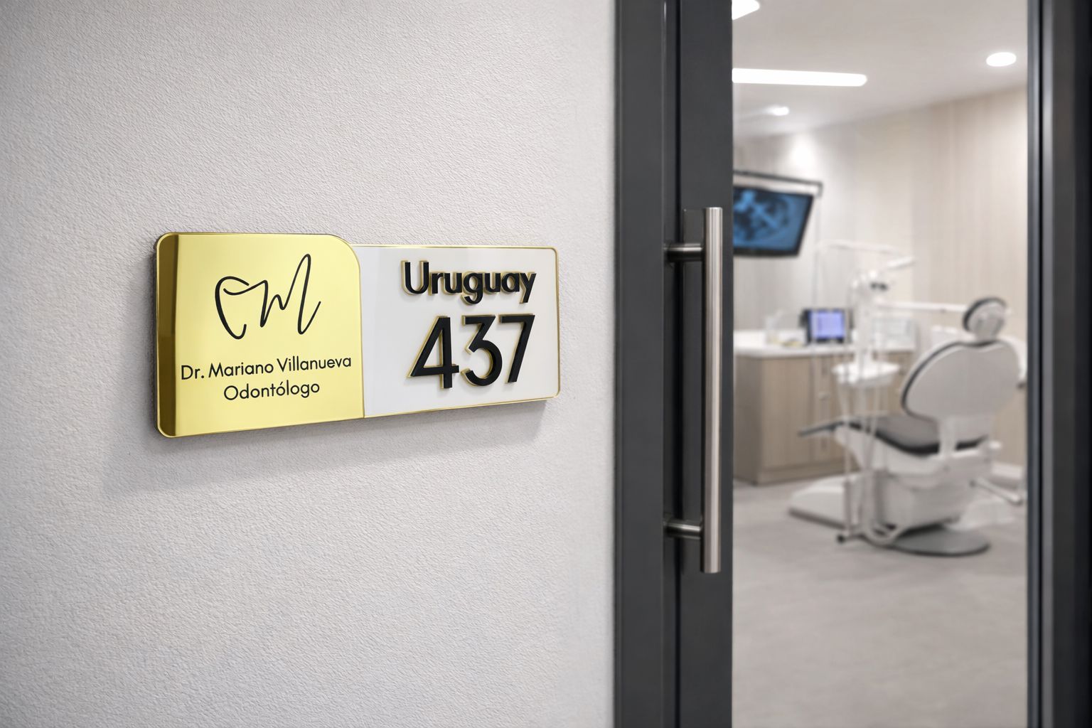 Identificación entrada Oficina Consultorio Autoadhesivo