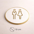 Cartel Acrílico Relieve Baño 10cm Señalética Premium